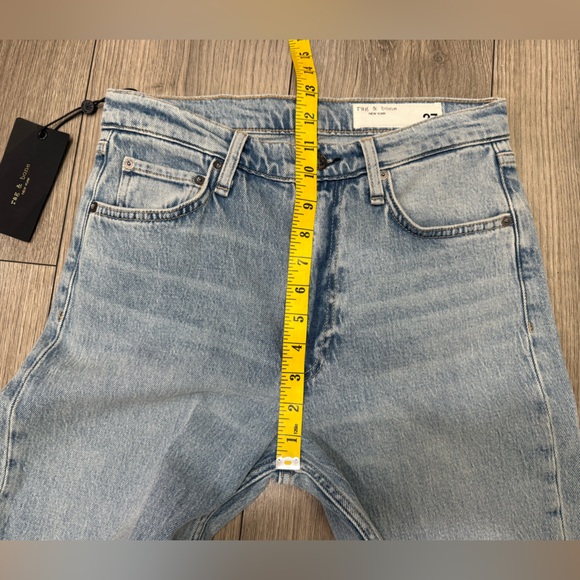 Rag & Bone BLOOMFIELD HARLOW MID-RISE FULL LENGTH STRAIGHT Vintage Stretch Sz 27 - Picture 7 of 13